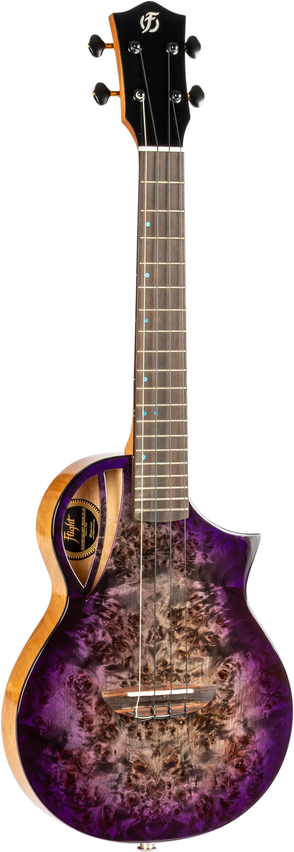 Aviator Galaxy Tenor Ukulele Galaxy Purple Burst CE